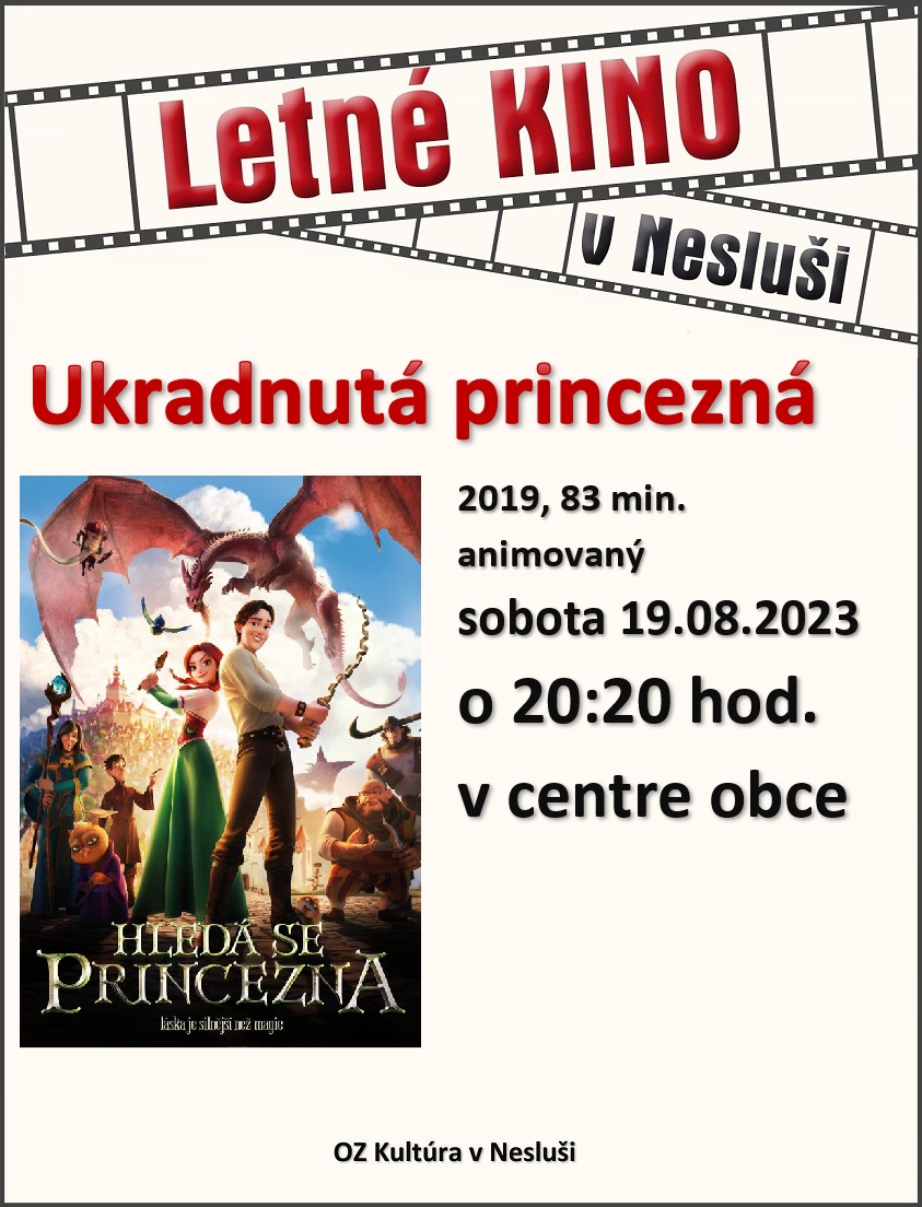 Letné kino v Nesluši - Ukradnutá princezná (plagát)