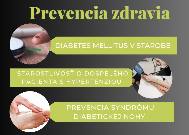Prevencia zdravia - diabetes v starobe, starostlivosť o pacienta, diabetická noha