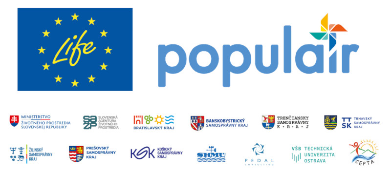 Logo projektu populair a podporujúcich organizácií