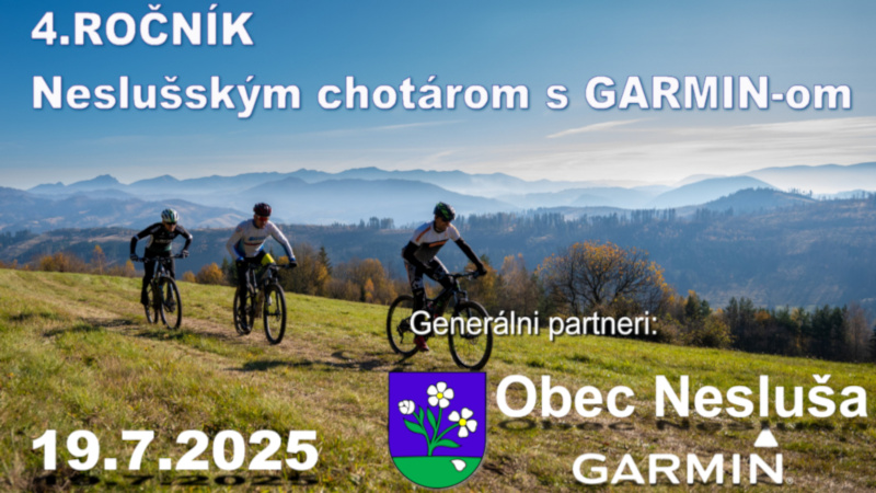 Plagát cyklistického podujatia Neslušským chotárom