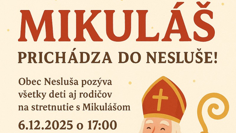 Mikuláš prichádza do Nesluše (výstrih z plagátu)
