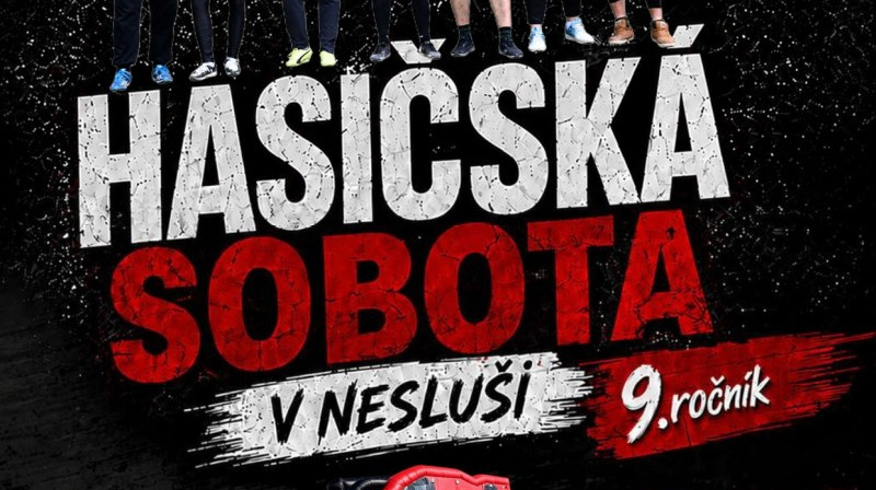 Výrez plagátu podujatia Hasičská sobota v Nesluši - 9. ročník