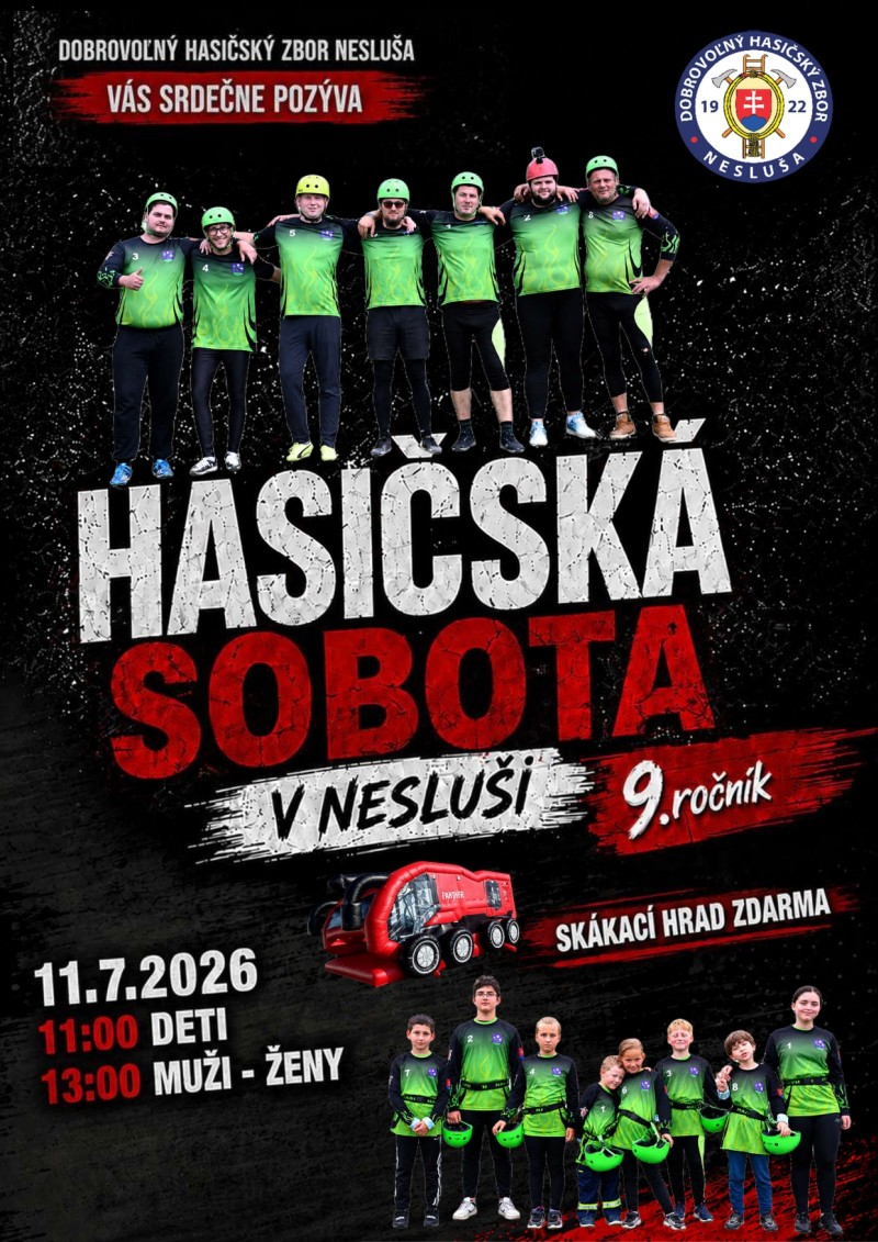 Plagát podujatia Hasičská sobota