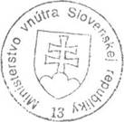 Päčať Ministerstva vnútra Slovenskej republiky